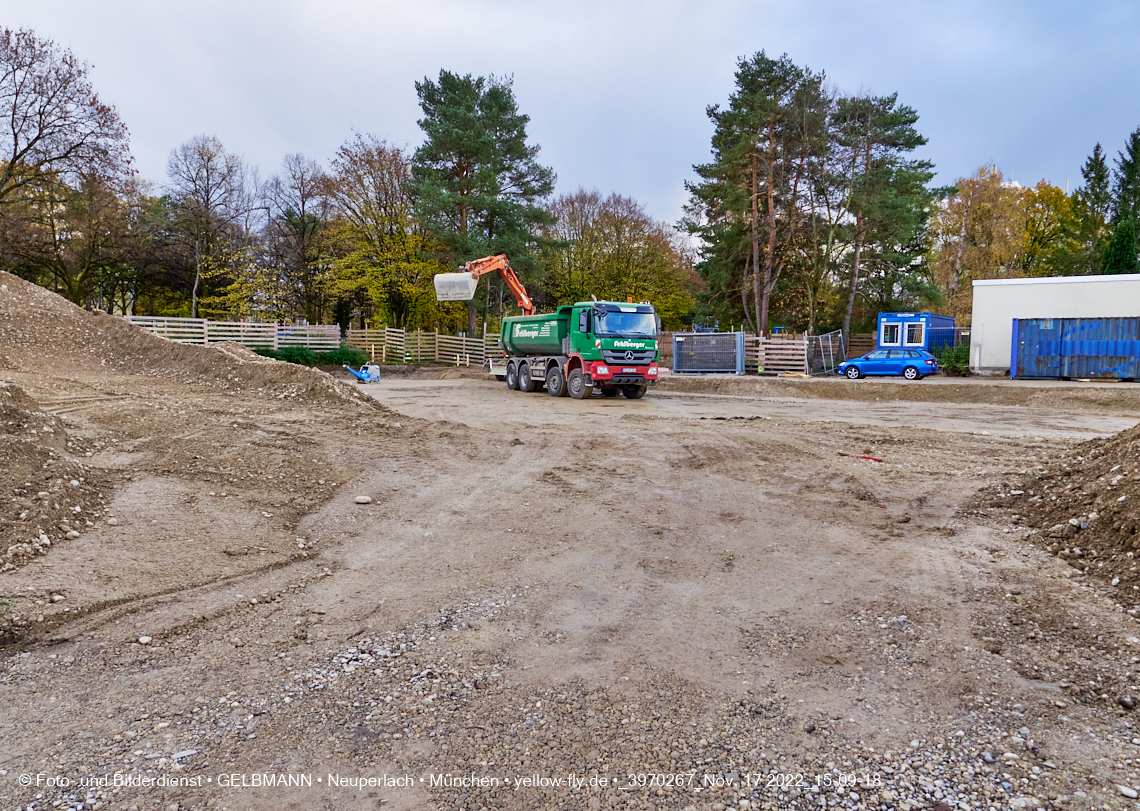 17.11.2022 - Baustelle an der Quiddestraße Haus für Kinder in Neuperlach